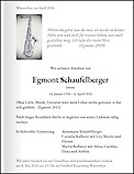Todesanzeige Egmont Schaufelberger